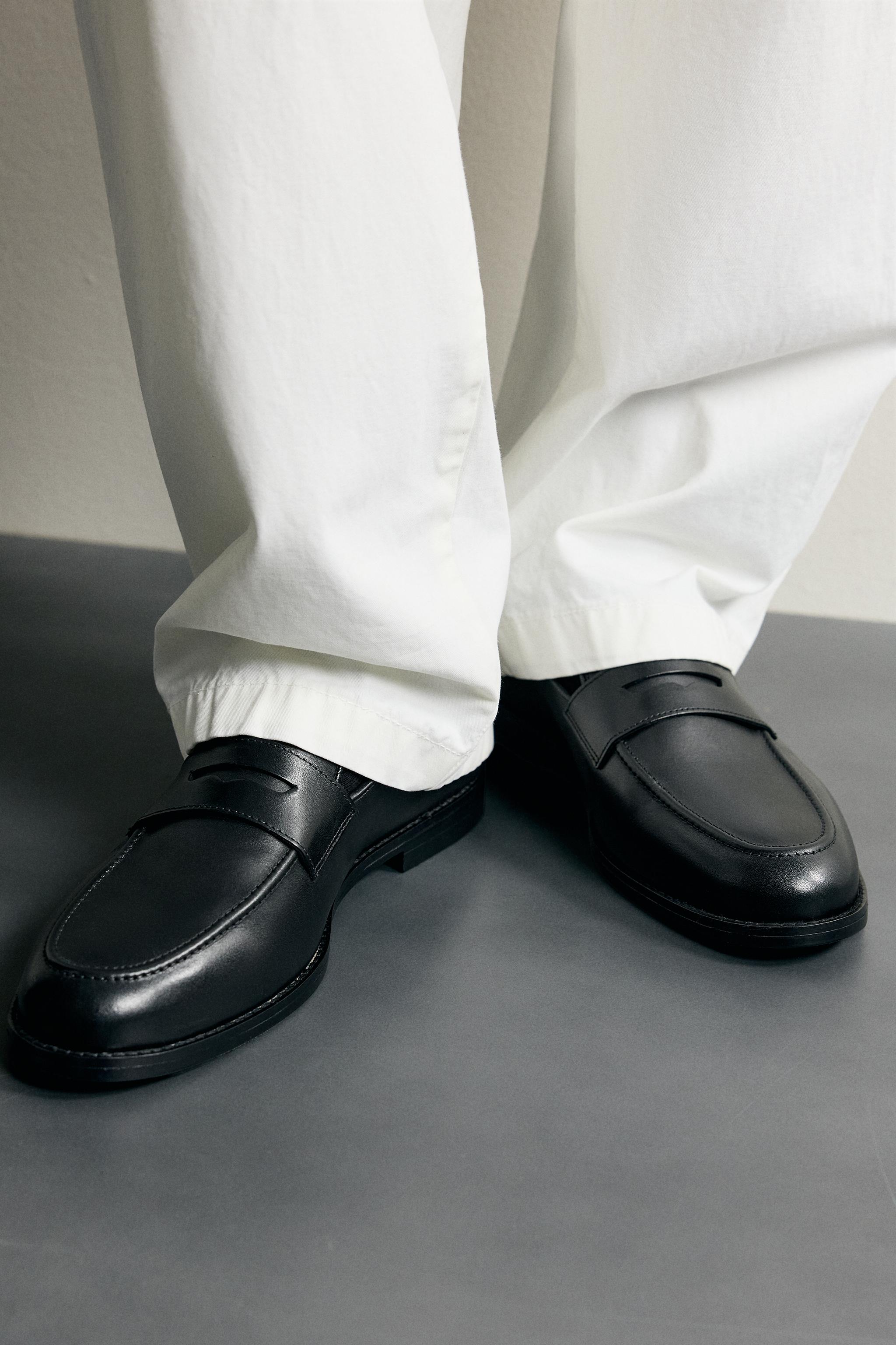 LEATHER PENNY LOAFERS